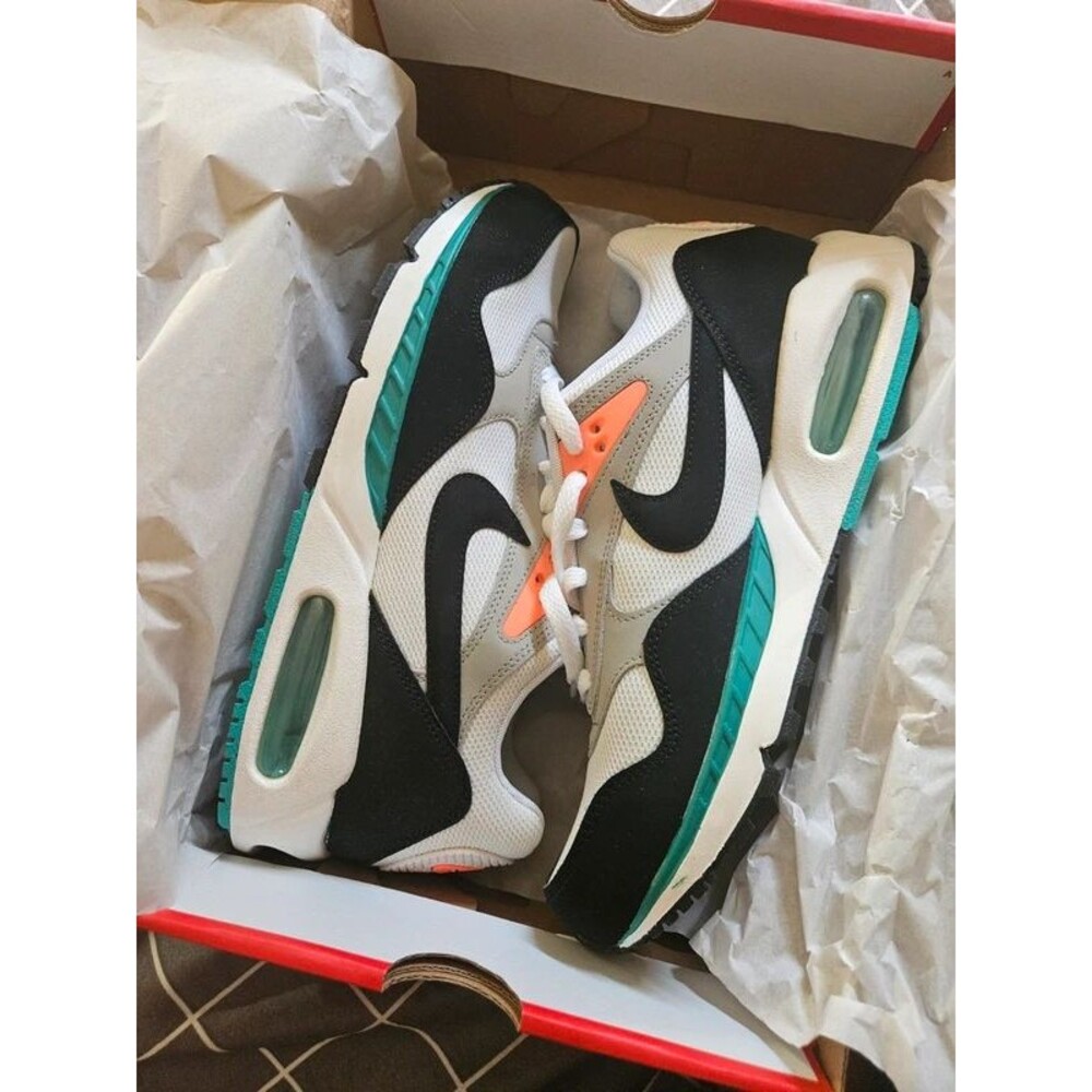 Nike Air Max Correlate Size 10.5 Sneakers White Black Teal Orange Fun Bright